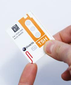 Figure 1. Blood drawn into the cartridge from capillary fill