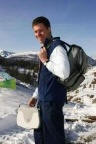 GE ultrasound in backpack