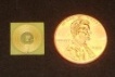 The RFID sensor next to a US penny