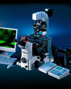 A Nikon TE2000 inverted microscope
