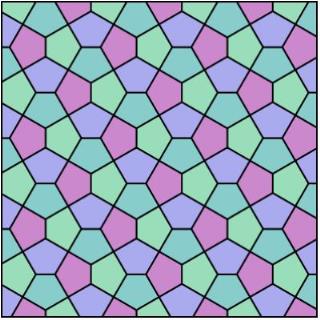 An example of Cairo tiling. Source: Wikimedia Commons. Tiling Dual Semiregular V3-3-4-3-4 Cairo Pentagonal by R. A. Nonenmacher - Created by me. Licensed under GFDL via Wikimedia Commons - http://commons.wikimedia.org/wiki/File:Tiling_Dual_Semiregular_V3-3-4-3-4_Cairo_Pentagonal.svg#mediaviewer/File:Tiling_Dual_Semiregular_V3-3-4-3-4_Cairo_Pentagonal.svg